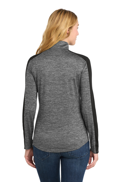 Sport-Tek® Women's PosiCharge® Electric Heather Colorblock 1/4-Zip Pullover - Image 2