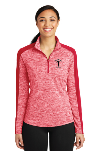 Sport-Tek® Women's PosiCharge® Electric Heather Colorblock 1/4-Zip Pullover