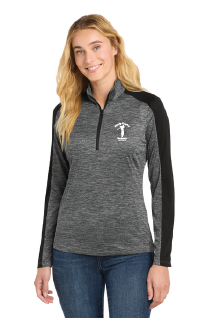 Sport-Tek® Women's PosiCharge® Electric Heather Colorblock 1/4-Zip Pullover