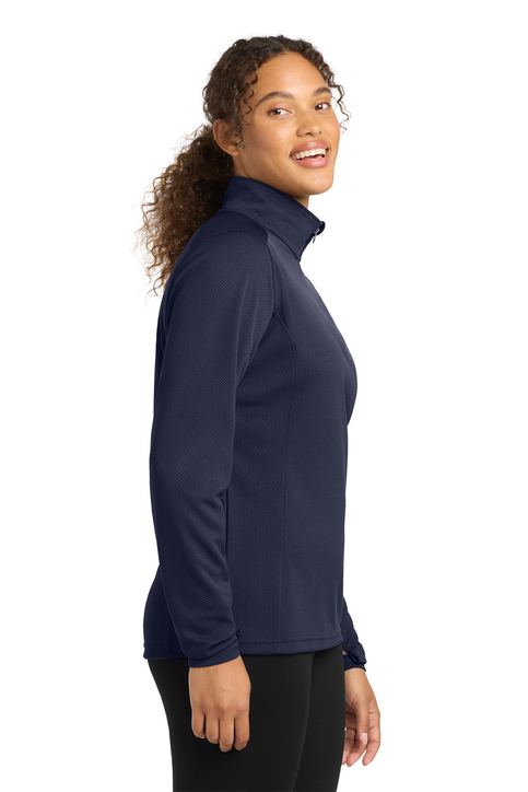 Sport-Tek® Women's Sport-Wick® Textured 1/4-Zip Pullover - Image 3