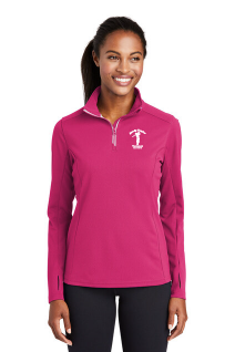 Sport-Tek® Women's Sport-Wick® Textured 1/4-Zip Pullover